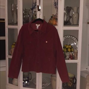 Talbots Cranberry Stretch Corduroy Jacket